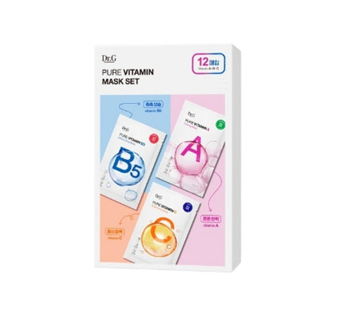 Dr.G Pure Vitamin Mask Pack (12ea, Vitamin A/ B5/ C) from Korea
