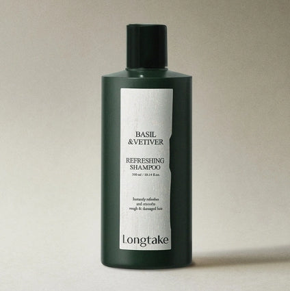 LONGTAKE Basil & Vetiver Refreshing Shampoo 300ml from Korea