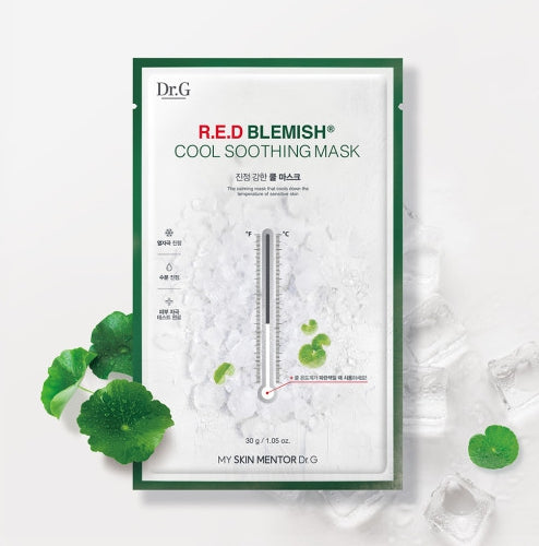 2 x Dr.G Red Blemish Cool Soothing Mask 1 Pack (10ea) from Korea