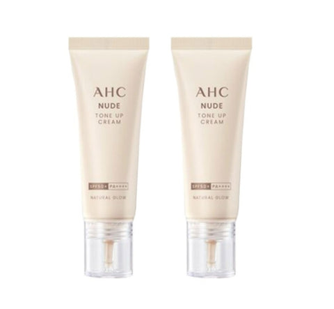 2 x AHC Nude Tone Up Cream 40ml SPF50+ PA++++ from Korea