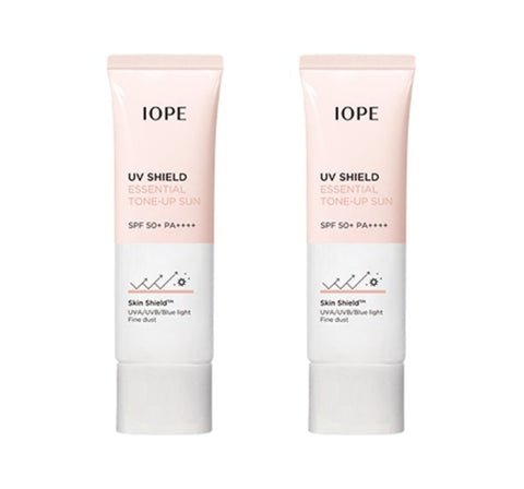 2 x IOPE UV Shield Essential Tone Up Sun Cream SPF 50+ PA++++ 50ml from Korea