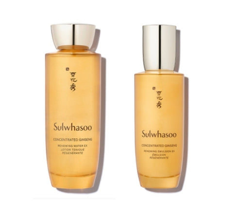Sulwhasoo Concentrated Ginseng Renewing Water EX + Emulsion EX Set (2 Items) from Korea