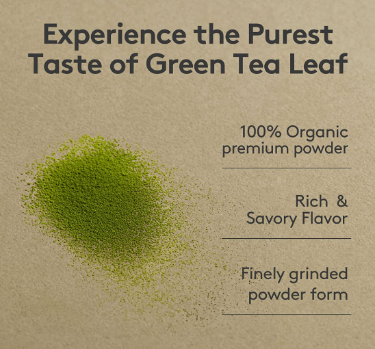 OSULLOC Matcha Powder (Unsweetened) & Premium Matcha Powder (Unsweetened), Premium Organic (USDA) Pure Leaf Green Tea from Jeju_KT