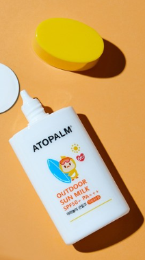 ATOPALM Outdoor Sun Milk 55g SPF50+ PA+++ with Pure Cleansing Pad from Korea