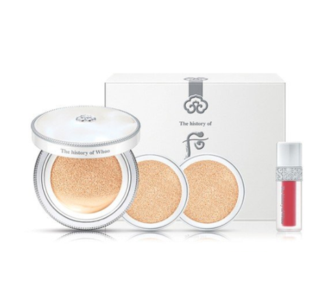 The history of whoo Gongjinhyang:Seol Radiant White Moisture Cushion Foundation #21 May 2024 Set (4 Items) from Korea