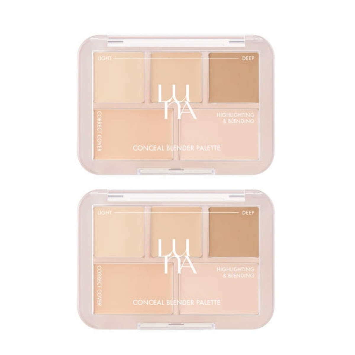 2 x LUNA Conceal Blender Palette 6g #3 Perfect Cover Natural