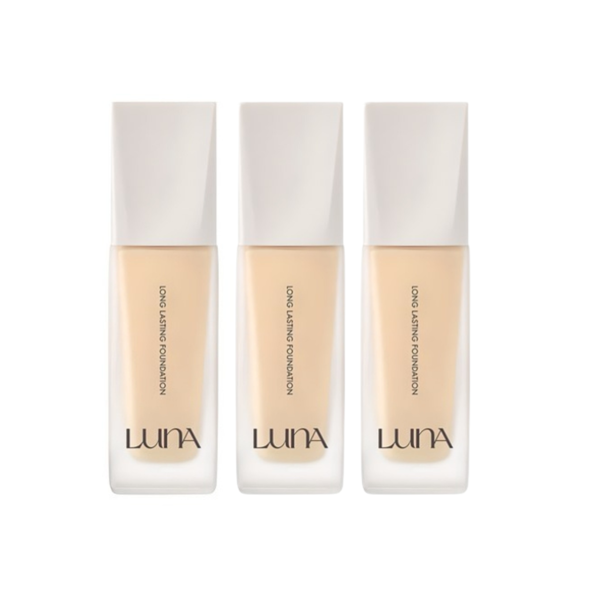 3 x LUNA Long Lasting Foundation 30ml #21 Vanilla