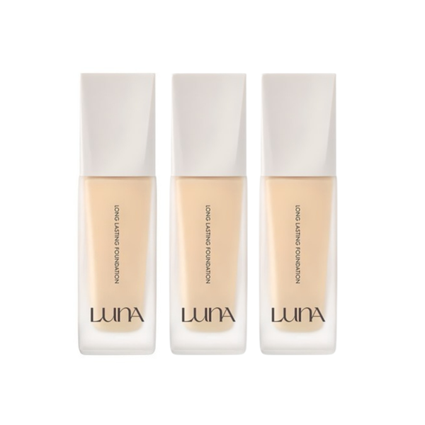 3 x LUNA Long Lasting Foundation 30ml #21 Vanilla