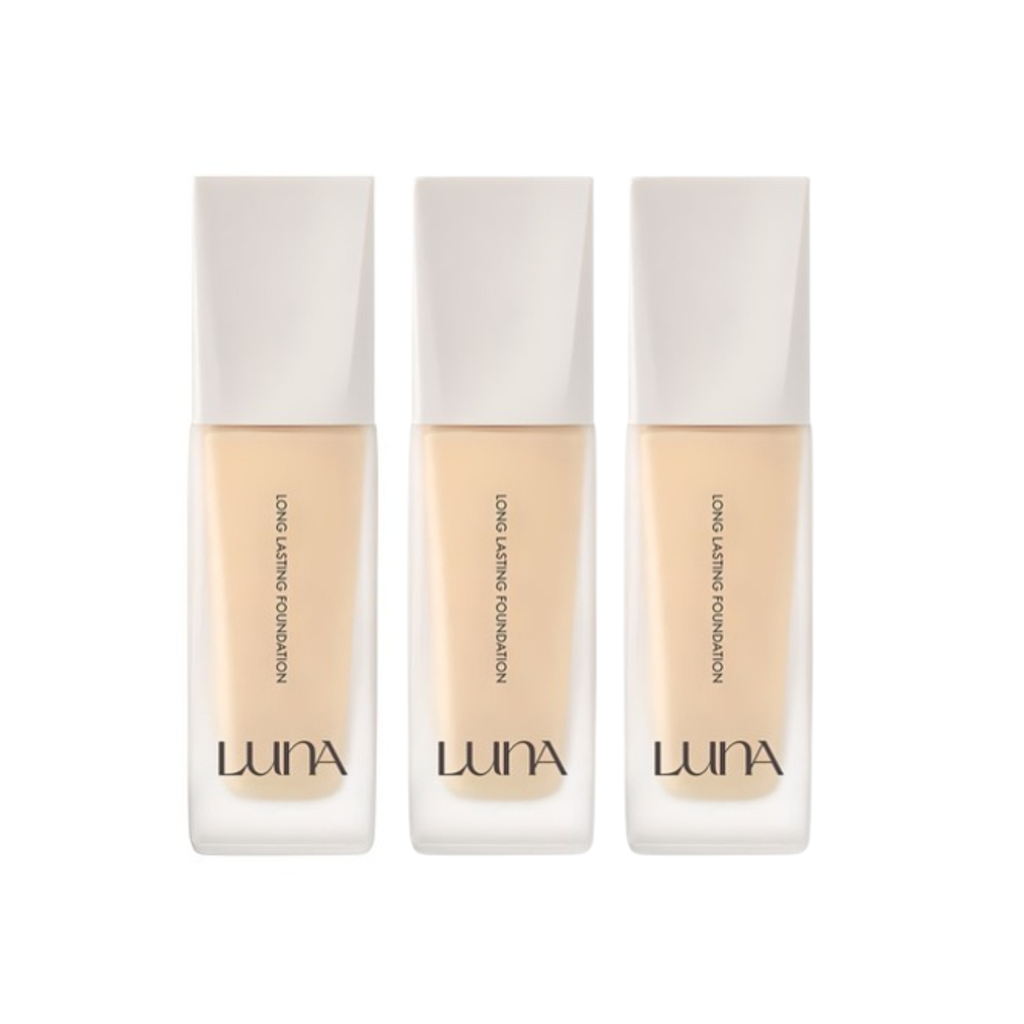 3 x LUNA Long Lasting Foundation 30ml #22 Beige