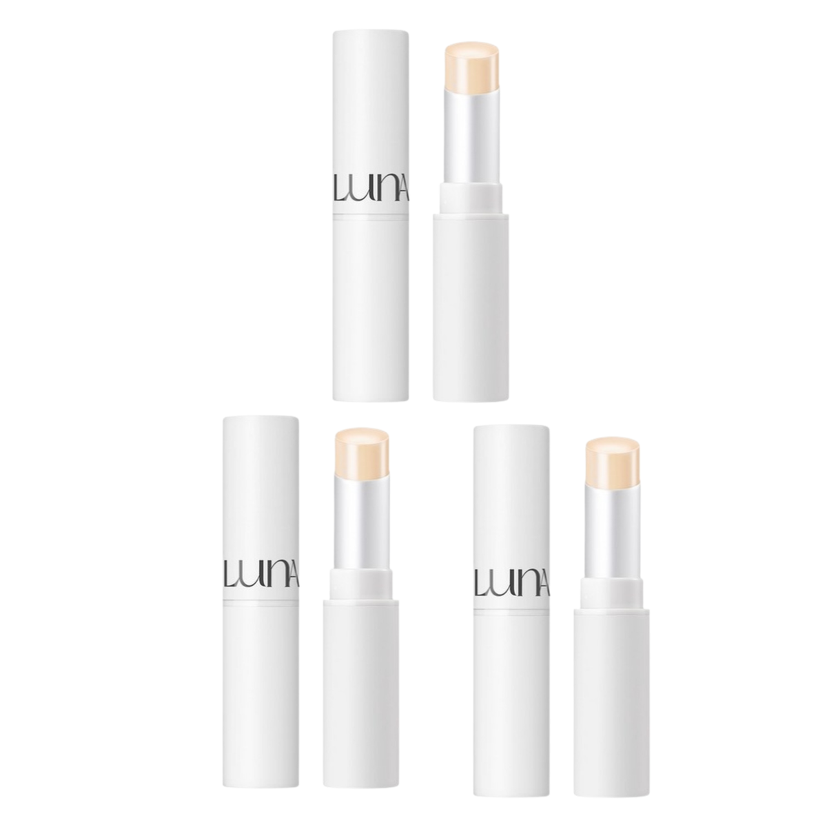 3 x LUNA Perfecting Stick Concealer 6g #1 Light Beige