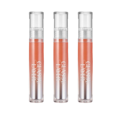 3 x LUNA Glassy Layer Tint #2 Cinnamon Brown 3g