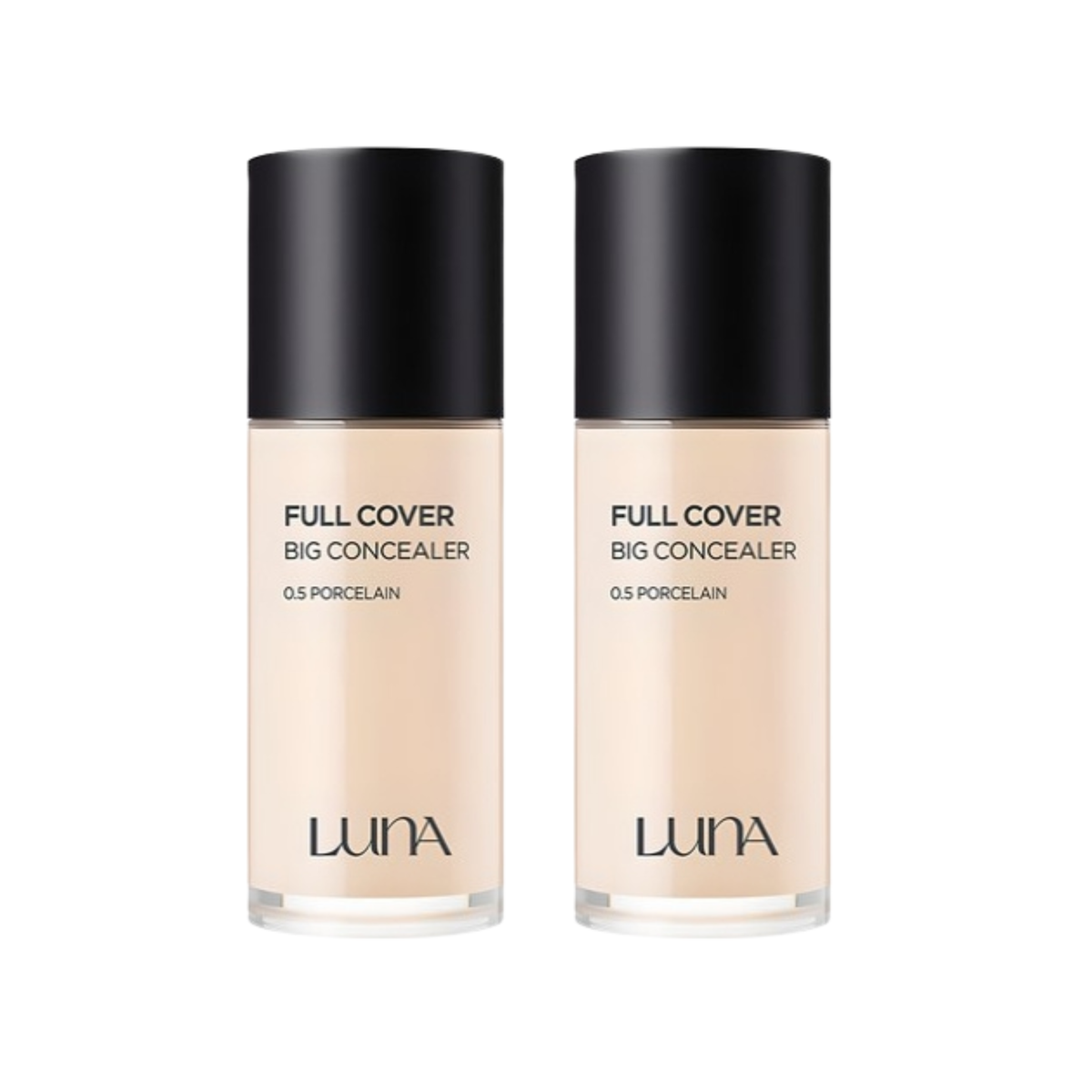 2 x LUNA Long Lasting Full Cover Big Concealer 40g #0.5 Porcelain
