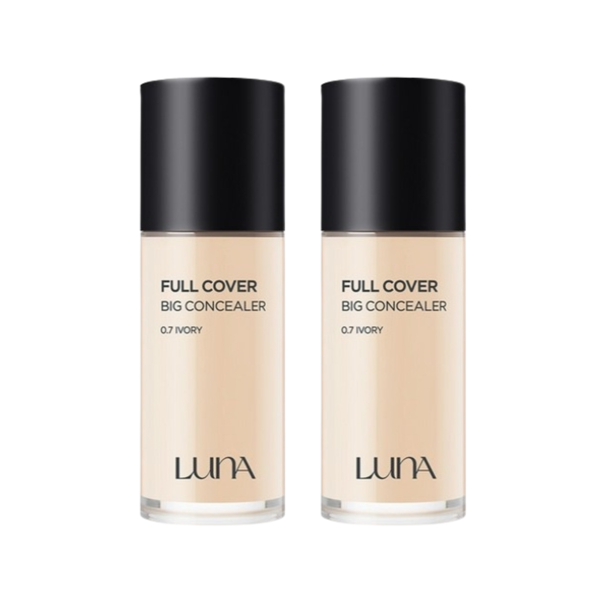 2 x LUNA Long Lasting Full Cover Big Concealer 40g #0.7 Ivory