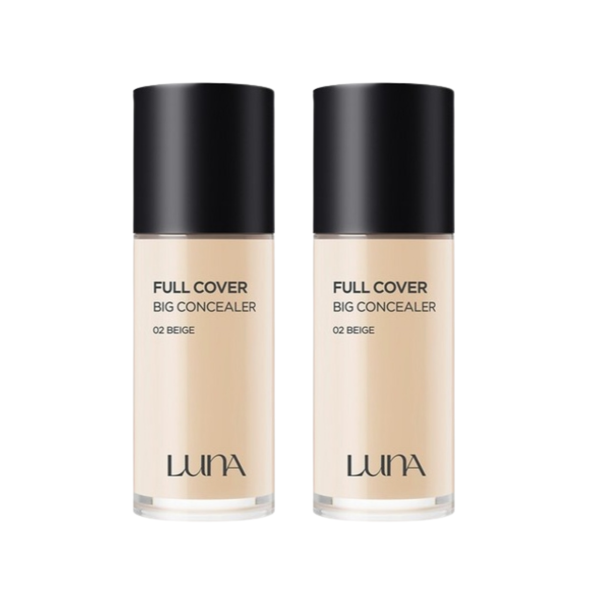 2 x LUNA Long Lasting Full Cover Big Concealer 40g #2 Beige