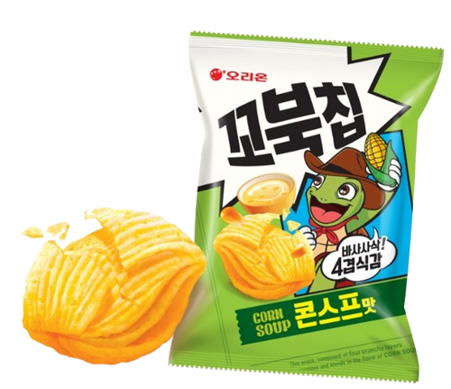 12 x Orion Kkobukchip (Turtle Chips) Corn Soup Flavor 30g from Korea