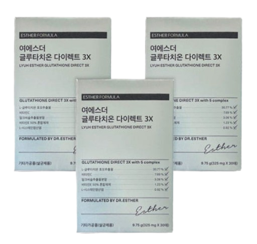 2 X ESTHER FORMULA Glutathion Direktfilm 3X, 30 Blatt aus Korea_KT