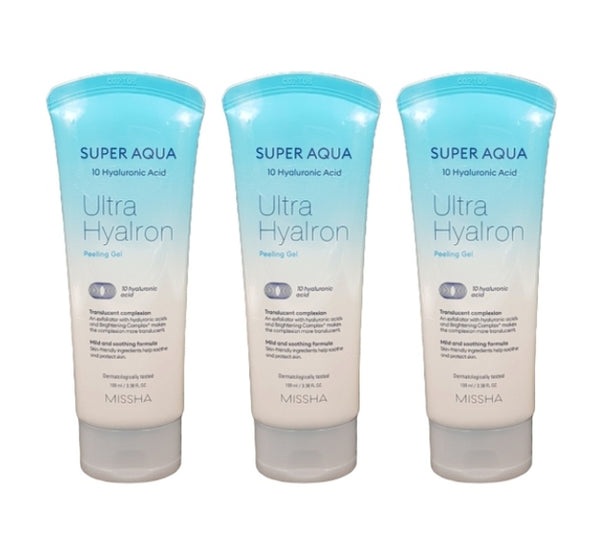 3 x MISSHA Super Aqua Ultra Hyalron Peeling Gel 100ml from Korea by MISSHA