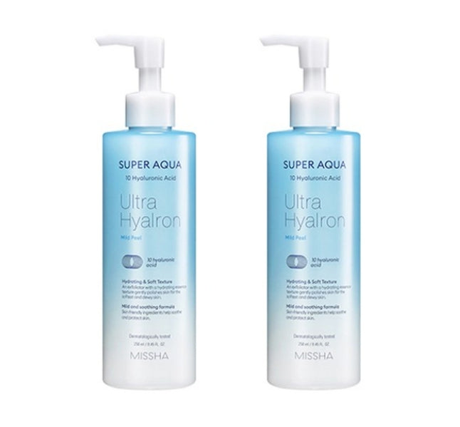 2 x MISSHA Super Aqua Ultra Hyalron Mild Peeling Gel 250ml from Korea by MISSHA