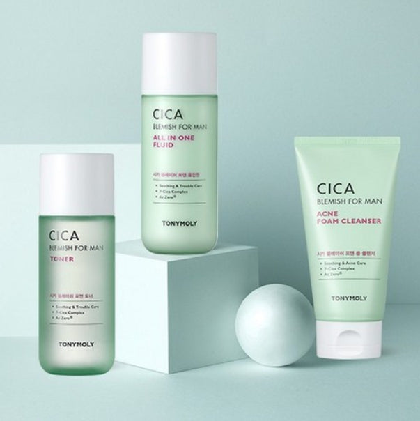 [MEN] TONYMOLY Derma Lab Cica Blemish for Men Skincare Set (3 Items) from Korea by TONYMOLY