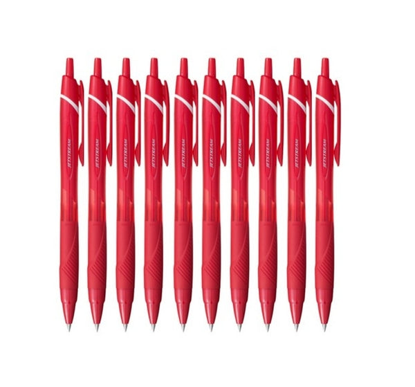 10 x Jetstream Ballpoint Pen 0.5mm SXN-150 Red - Smooth Writing, Reliable Ink Flow