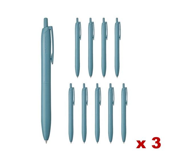 30 x Uni Jetstream Light Touch Ballpoint Pen - Black Ink, 0.5mm, Forest Blue