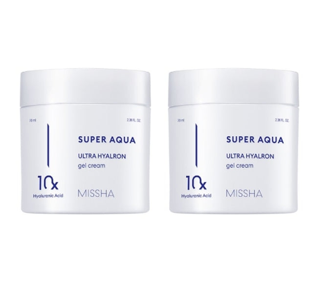 2 x MISSHA Super Aqua Ultra Hyalron Gel Cream 70ml from Korea by MISSHA