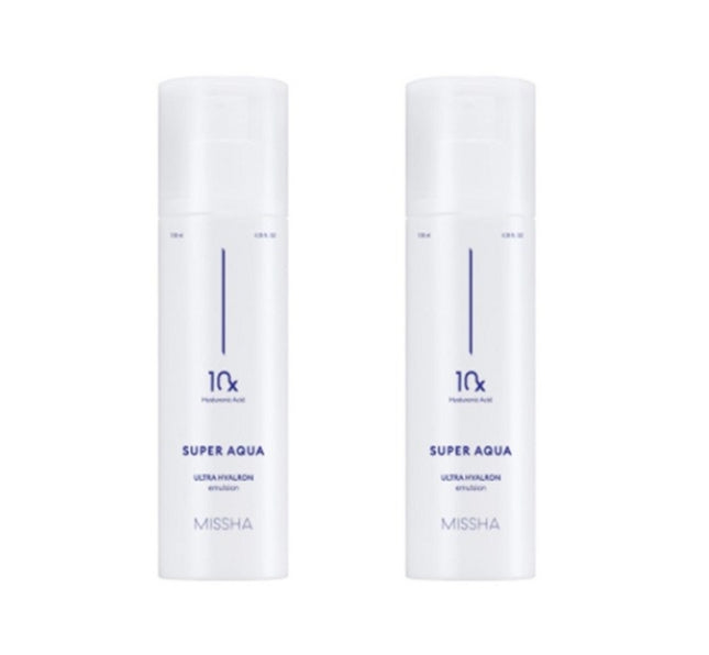 2 x MISSHA Super Aqua Ultra Hyalron Emulsion 130ml from Korea by MISSHA