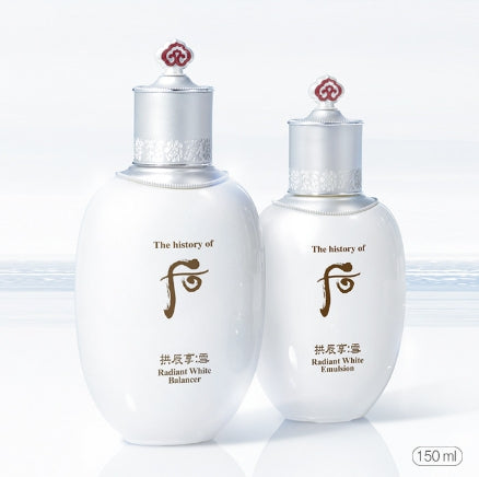 The history of whoo Gongjinhyang:Seol Mibaek Radiant White Balancer + Emulsion Set (2 Items) from Korea by The History of Whoo
