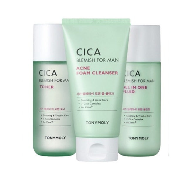 [MEN] TONYMOLY Derma Lab Cica Blemish for Men Skincare Set (3 Items) from Korea by TONYMOLY
