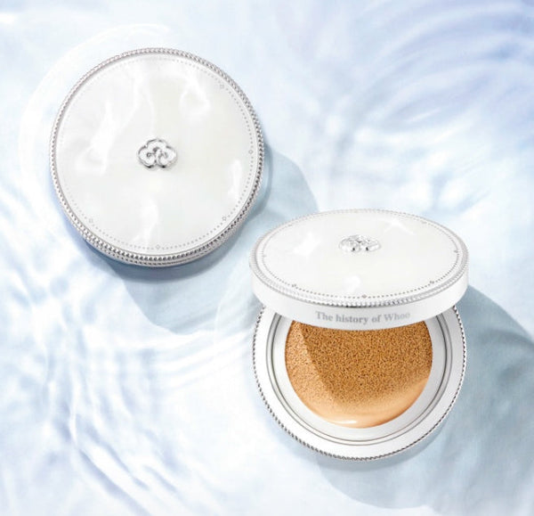 2 x The history of whoo Gongjinhyang:Seol Radiant White Moisture Cushion Foundation 13g x 2ea (2 Colours) or Refill from Korea