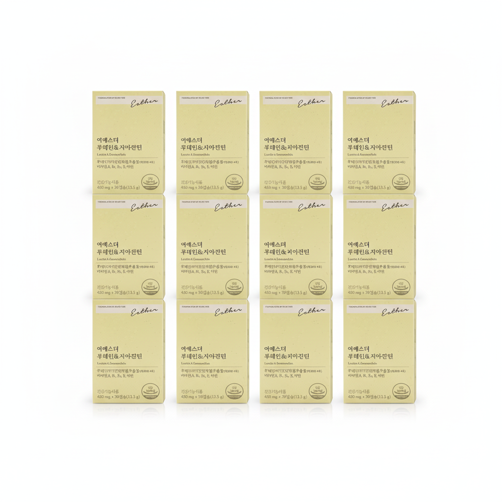 12 x ESTHER FORMULA Lyuh Esther Lutein&Zeaxanthin (450mg x 30) from Korea
