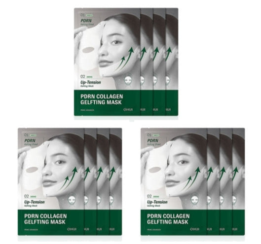 3 x O HUI Prime Advancer PDRN Collagen Gel Lifting Mask – 4 Sheets from Korea
