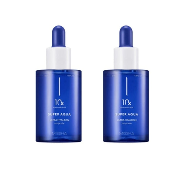2 x MISSHA Super Aqua Ultra Hyalron Ampoule 47ml from Korea by MISSHA