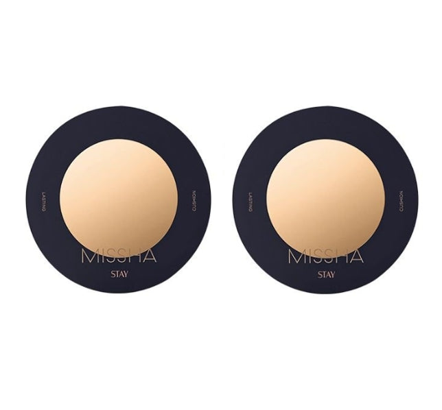 2 x MISSHA Stay Cushion 15g, 3 Colours, SPF40 PA++ from Korea by MISSHA