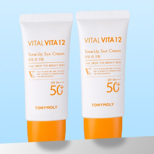 2 x TONYMOLY Vital VITA 12 Tone Up Cream 50ml, SPF50+ PA+++ from Korea by TONYMOLY