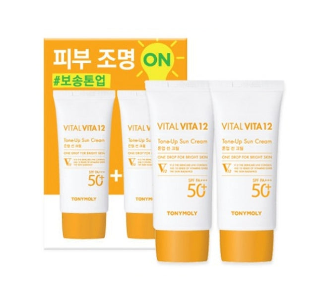2 x TONYMOLY Vital VITA 12 Tone Up Cream 50ml, SPF50+ PA+++ from Korea by TONYMOLY