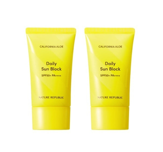 2 x NATURE REPUBLIC California Aloe Daily Sun Block 57ml SPF50+ PA++++ from Korea by NATURE REPUBLIC