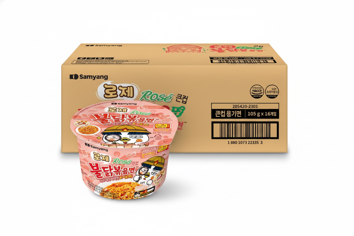 16 x Samyang Buldak Rose Ramen (105g) from Korea