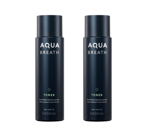 2 x [MEN] MISSHA For Men Aqua Breath Toner 195ml from Korea by MISSHA