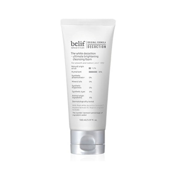 belif The White Decoction Ultimate Brightening Cleansing Foam 100ml from Korea by belif