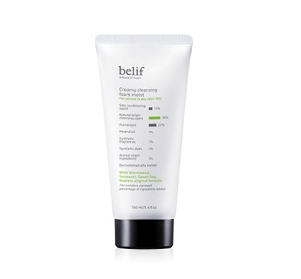 belif Creamy Cleansing Foam Moist 160ml from Korea by belif