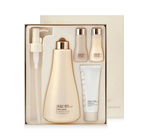 Su:m37 Skin Saver Essential Clear Cleansing Oil Dec. 2023 Set (4 Items) from Korea