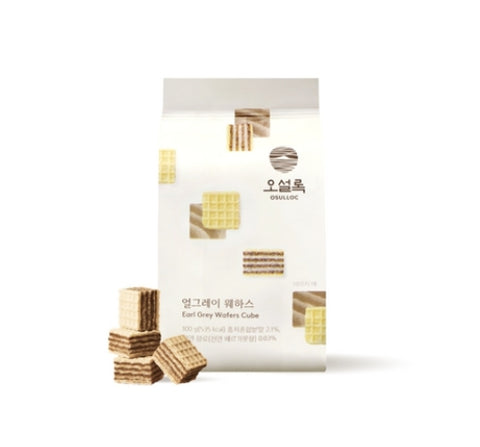 OSULLOC Earl Grey Wafers Cube(Cookies), 1 Pack 100g from Korea