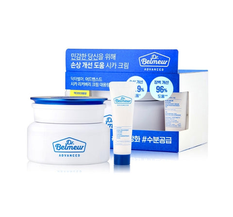 THE FACE SHOP Dr.Belmeur Advanced Cica Recovery Cream Spcial Set (2 Items) from Korea_C
