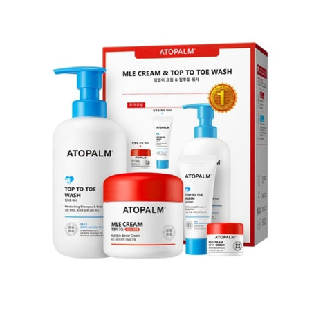 ATOPALM MLE Baby Cream + Top To Toe Wash Set (4 Items) from Korea