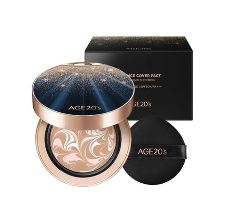 AGE 20's Essence Cover Pact Black Gold Edition (3 Items) #21 #23 from Korea