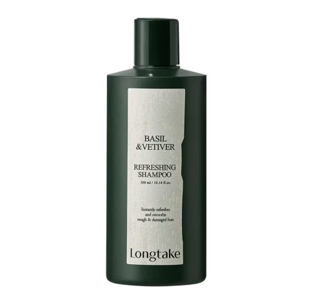 LONGTAKE Basil & Vetiver Refreshing Shampoo 300ml from Korea by Longtake