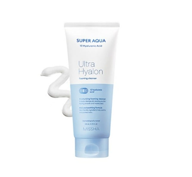 3 x MISSHA Super Aqua Ultra Hyalron Cleansing Foam 200ml from Korea by MISSHA