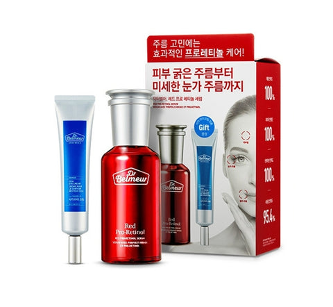 THE FACE SHOP Dr. Belmeur Red Pro-Retinol Serum Anti-aging Duo Set (2 Items) from Korea