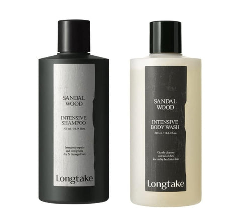 LONGTAKE Sandalwood Shampoo + Body Wash Set (2 Items) from Korea_H